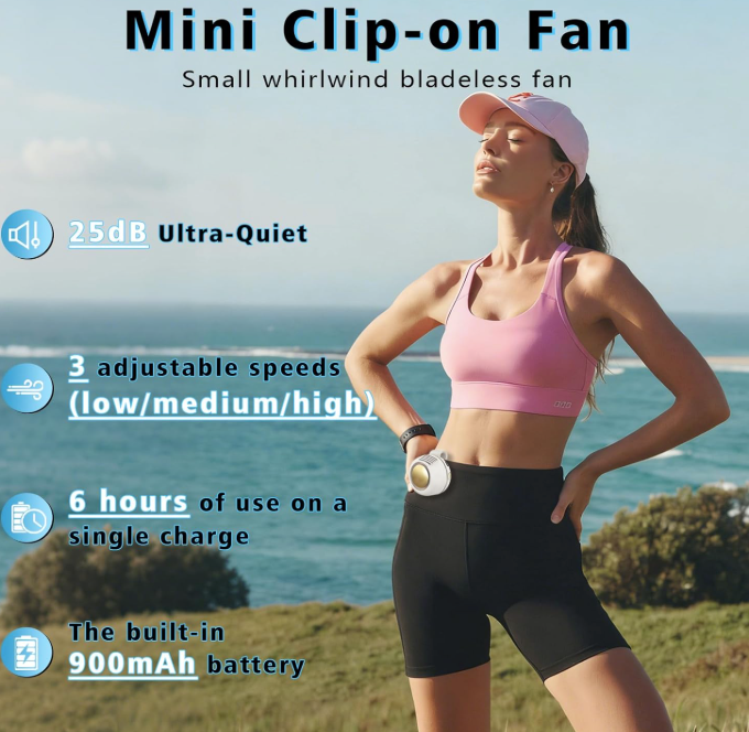 Clip-On Mini Bladeless Fan